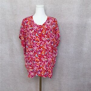 Dear Scarlett Boutique Oversized Vibrant Paisley Print Women's Top